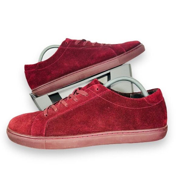 Kenneth Cole New York Kam Sneakers Wine Red Suede Men's 10M - Picture 1 of 11